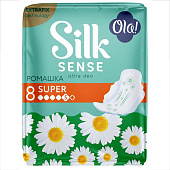 Гигиенические прокладки Ola Silk Sense Ultra Super Ромашка 8шт Гигиенические прокладки Ola Silk Sense Ultra Super Ромашка 8шт