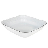  Салатник квадратный 16 см Thun Bernadotte, декор "Деколь, отводка платина" БТФ0951 