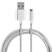  Кабель Energy ET-01 USB/MicroUSB, серебро 