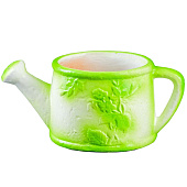 Фигурное кашпо «Лейка» 8х18х10см бело-зеленое 7353346 Фигурное кашпо «Лейка» 8х18х10см бело-зеленое 7353346