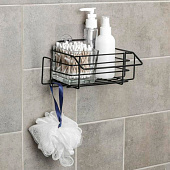  Полка на липучке, 10х24х14 см, цвет черный   5168789 