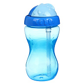 Поильник с силиконовой трубочкой, 340 мл., цвет Голубой 10792861 Поильник с силиконовой трубочкой, 340 мл., цвет Голубой 10792861