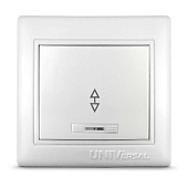 Выкл проход 1 кл. СП С0125 10А с индик бел Севиль Выкл проход 1 кл. СП С0125 10А с индик бел Севиль
