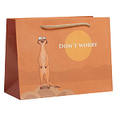 Пакет подарочный, упаковка, «Don not worry», 14,5 х 19,5 х 8,5 см Пакет подарочный, упаковка, «Don not worry», 14,5 х 19,5 х 8,5 см