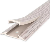  Порог пластик 42ммх0,9м с монт.каналом №215 Дуб снежный/Идеал 