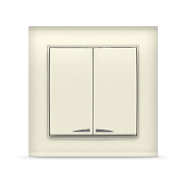 Выключатель 2-кл. с подсвет. сл. Кость(7948639)/UNIVersa Бриллиант Выключатель 2-кл. с подсвет. сл. Кость(7948639)/UNIVersa Бриллиант
