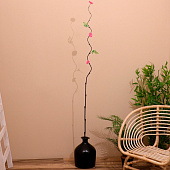  Интерьерный декор из бамбука, цветы пластик 200 см красный   7779955 