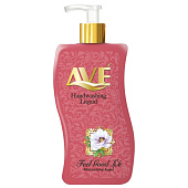  AVE мыло жидкое Бархатные прикосновения с ароматом цветов 500г (розовое) 