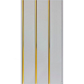 Панель ПВХ потолочная 3-х секц. 7,5х240х2950 белая/золото Eurostyle Панель ПВХ потолочная 3-х секц. 7,5х240х2950 белая/золото Eurostyle