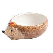  Конфетница Autumn forest 21х15 см, коричневая, Еж с листом  ANLAF-FDWS-031224-14 