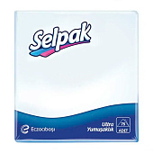 Салфетки бумажные Selpak белые 30х30 75 шт.
