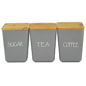 Набор емкостей из бамбукового полотна 3шт (серый) 1134 Набор емкостей из бамбукового полотна 3шт (серый) 1134