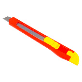 Нож 9мм, выдвижное лезвие, HCS, автофиксатор, РемоКолор Нож 9мм, выдвижное лезвие, HCS, автофиксатор, РемоКолор