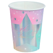  Набор бумажных стаканов 6 шт. "Magical birthday party", (9,5 см) 