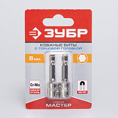 Биты с торцовой головкой 8мм, длина 45мм, 2шт/ЗУБР Биты с торцовой головкой 8мм, длина 45мм, 2шт/ЗУБР