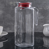 Кувшин с красной крышкой Pasabahce Frigo 1л 80050F&DRSL Кувшин с красной крышкой Pasabahce Frigo 1л 80050F&DRSL