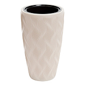 Кашпо "Флэйм" D400мм вставка светло бежевый М8888 Кашпо "Флэйм" D400мм вставка светло бежевый М8888