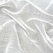 Тюль Лен 500х260 утяжелитель белый/золото /Легранд Тюль Лен 500х260 утяжелитель белый/золото /Легранд