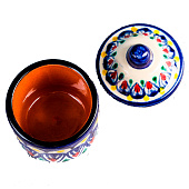 Баночка для специй Риштанская Керамика "Узоры" 100мл 9093592 Баночка для специй Риштанская Керамика "Узоры" 100мл 9093592