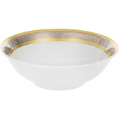  Салатник круглый 16 см Thun Opal, декор "Широкий кант платина, золото" БТФ0464 