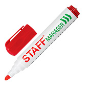 Маркер стираемый красный для белой доски STAFF Manager WBM-491, 5 мм, с клипом, 151493 Маркер стираемый красный для белой доски STAFF Manager WBM-491, 5 мм, с клипом, 151493
