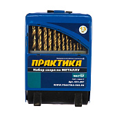 Набор сверл по металлу 13 шт 1,5 - 6,5 мм ПРАКТИКА (031-297) Набор сверл по металлу 13 шт 1,5 - 6,5 мм ПРАКТИКА (031-297)