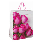  Пакет Золотая сказка Розовые розы, 26,5x12,7x33 см, 606582 