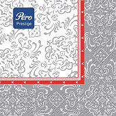 Салфетки бумажные Pero Prestige Барокко 3 слоя 33х33 20 штук Арт.8066 Салфетки бумажные Pero Prestige Барокко 3 слоя 33х33 20 штук Арт.8066