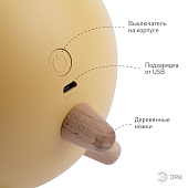 Ночник Хомяк LED сенсорн диммер USB белый /ЭРА