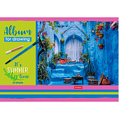  Альбом для рисования А4 24л скрепка Summer серия, 24А4В 