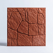  Полимер-песчанная плитка "Дикий камень" 330х330х25, красный 