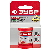 Припой ПОС 61 проволока 50г 0,8мм/ЗУБР Припой ПОС 61 проволока 50г 0,8мм/ЗУБР