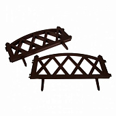 Ограждение декоративное Greengo MODERN, 35х232 см, 4 секции, пластик, коричневый, 3338451 Ограждение декоративное Greengo MODERN, 35х232 см, 4 секции, пластик, коричневый, 3338451