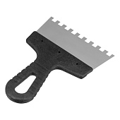 Шпатель зубчатый 150мм, зуб 8х8мм, пластмассовая ручка, нержавеющая сталь Шпатель зубчатый 150мм, зуб 8х8мм, пластмассовая ручка, нержавеющая сталь