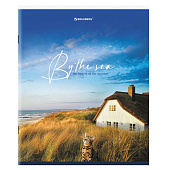  Тетрадь 80л. А5. Brauberg, скоба, клетка, обложка картон, By The Sea, 404410 
