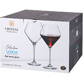 Набор бокалов для красного вина Crystal Bohemia Loxia 610мл (6шт) БСС0299 Набор бокалов для красного вина Crystal Bohemia Loxia 610мл (6шт) БСС0299
