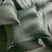  Наволочка SL Home "Деним" 70х70+2 см, цв.оливковый, 100% жатый хлопок 10245505 