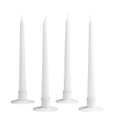  Набор классических свечей в коробке, 2,3х24,5 см, 4 шт, белый, 1575413 