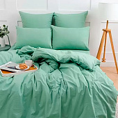  Простыня на резинке Цвет Эмоций, 200х200х20 см, поплин, шалфей 