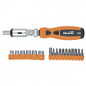 Отвертка реверсивная с шарниром, биты, торцевые головки, 18шт, Sparta Отвертка реверсивная с шарниром, биты, торцевые головки, 18шт, Sparta