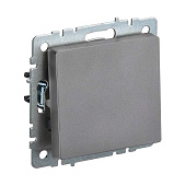 Выключатель встраиваемый 1 клавиша, цвет сталь, IEK BRITE Выключатель встраиваемый 1 клавиша, цвет сталь, IEK BRITE