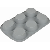  Форма силиконовая кексы, 6 ячеек, 29х19х3 см BASIC Marmiton /80/10 