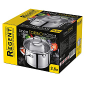Кастрюля с крышкой со сливом 2,6л Linea TORINO 93-TOR-02 Кастрюля с крышкой со сливом 2,6л Linea TORINO 93-TOR-02