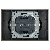 Розетка двойная встраиваемая с заземлением, цвет сталь, IEK BRITE Розетка двойная встраиваемая с заземлением, цвет сталь, IEK BRITE