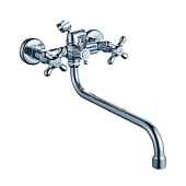 Смеситель для душа универсальный с круглым изливом и переключателем без шланга и лейки B22-340M Эверест Смеситель для душа универсальный с круглым изливом и переключателем без шланга и лейки B22-340M Эверест