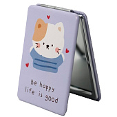 Зеркало "Be happy life is good", purple 