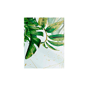 Картина стекло Листья на белом фоне 40х50 Картина стекло Листья на белом фоне 40х50