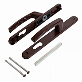 Ручки для дверей БУЛАТ 85.25.02.8017 УРАЛ корич. с пружин. м/о 85 Ручки для дверей БУЛАТ 85.25.02.8017 УРАЛ корич. с пружин. м/о 85