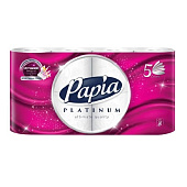  Туалетная бумага Papia PLATINUM 5-ти сл. белая 8 шт. Арт. 5080978 