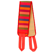  Мочалка для тела жёсткая "Premium - Lantika", цвет красный, 9х77 см, 763-016 